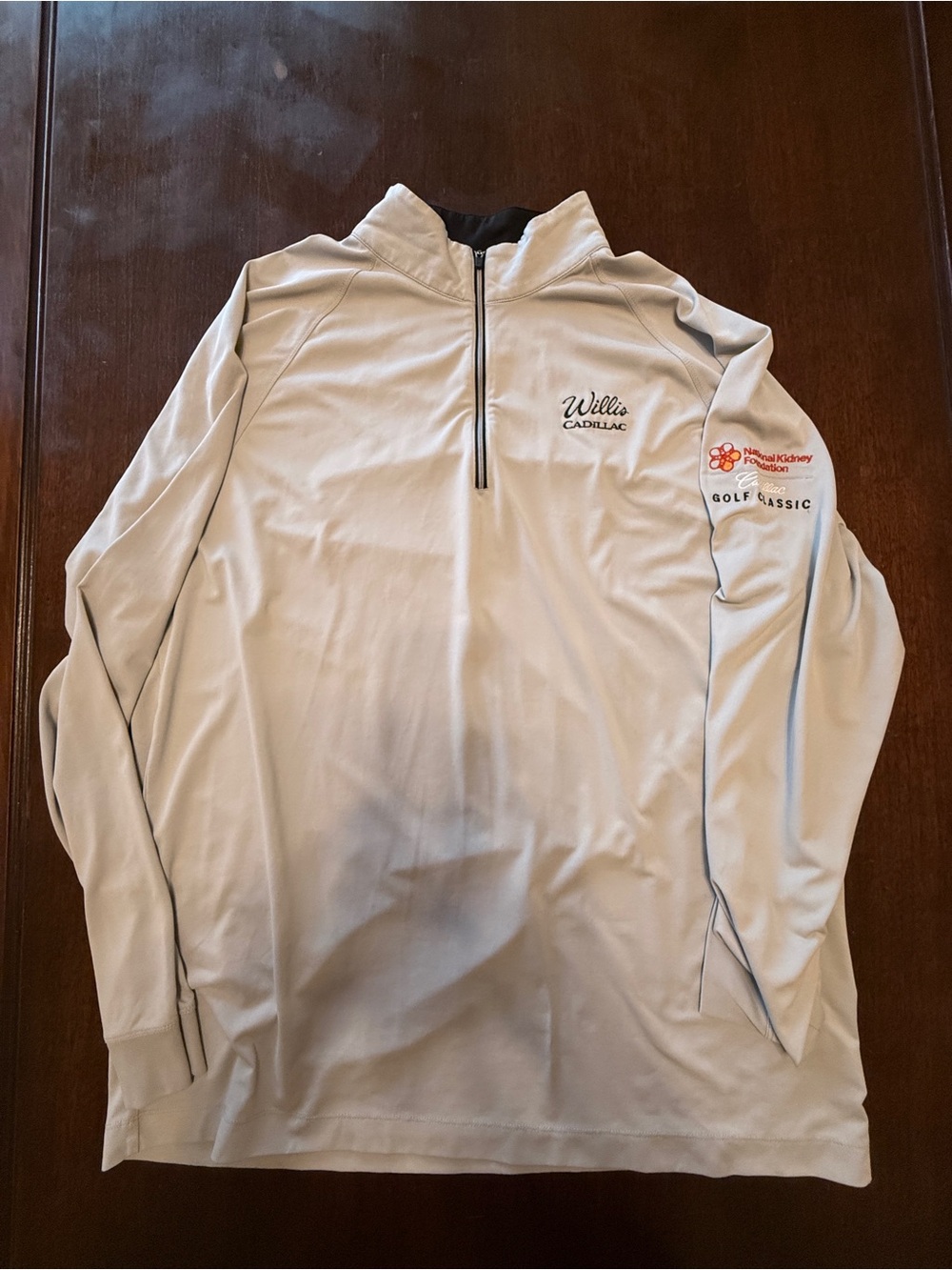 Greg Norman Men’s Light Gray Half-Zip Rash Guard
